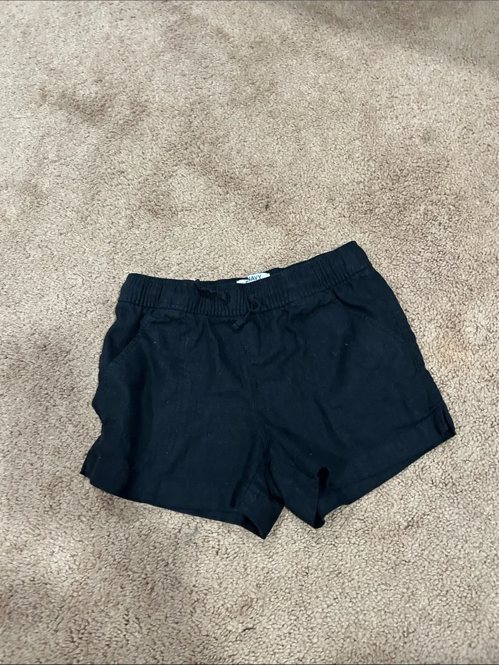 Old Navy Black Girls Elastic Drawstring Casual Shorts